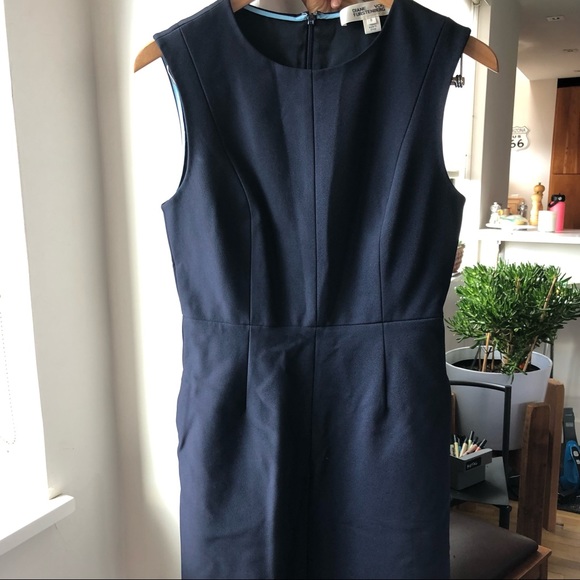 Diane Von Furstenberg Dresses & Skirts - DVF Navy Blue A-Line Dress
